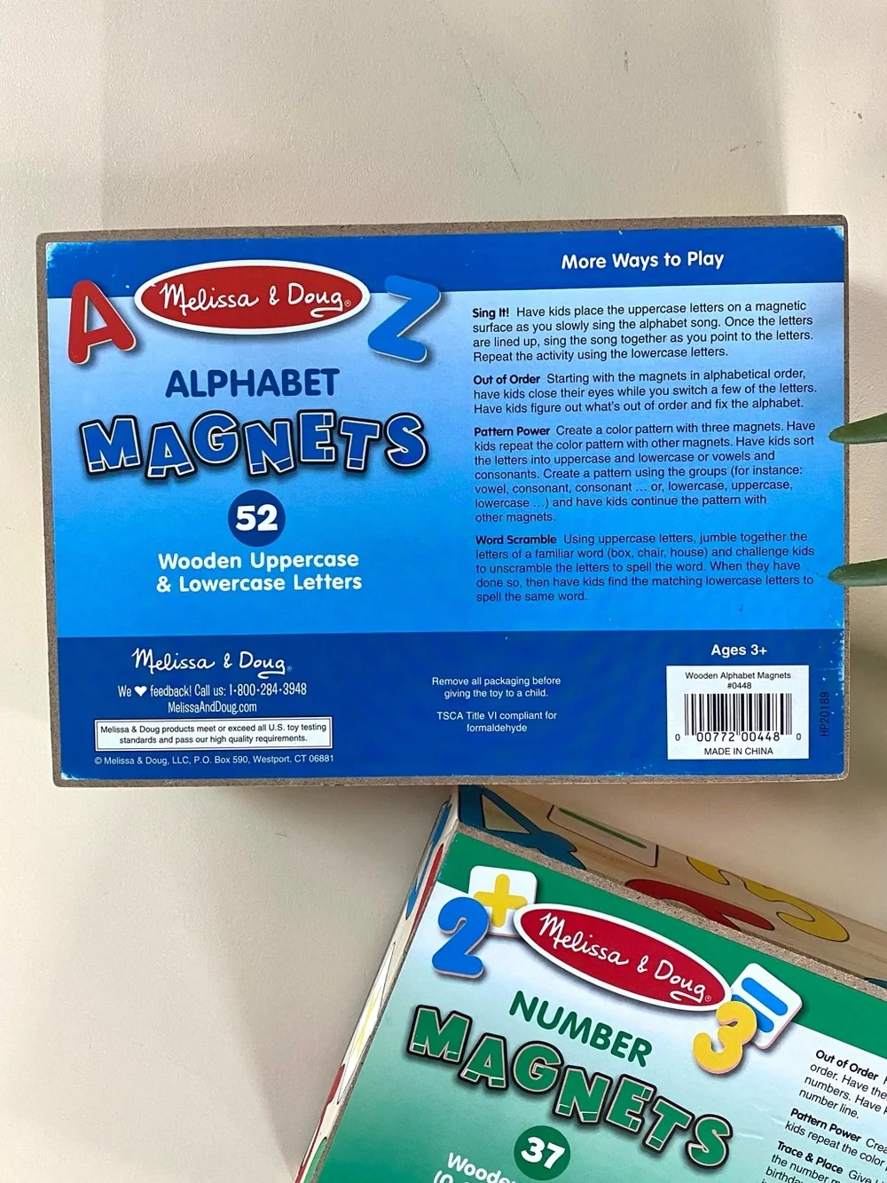 MELISSA & DOUG - Alphabet & Numbers Wooden Magnet Sets